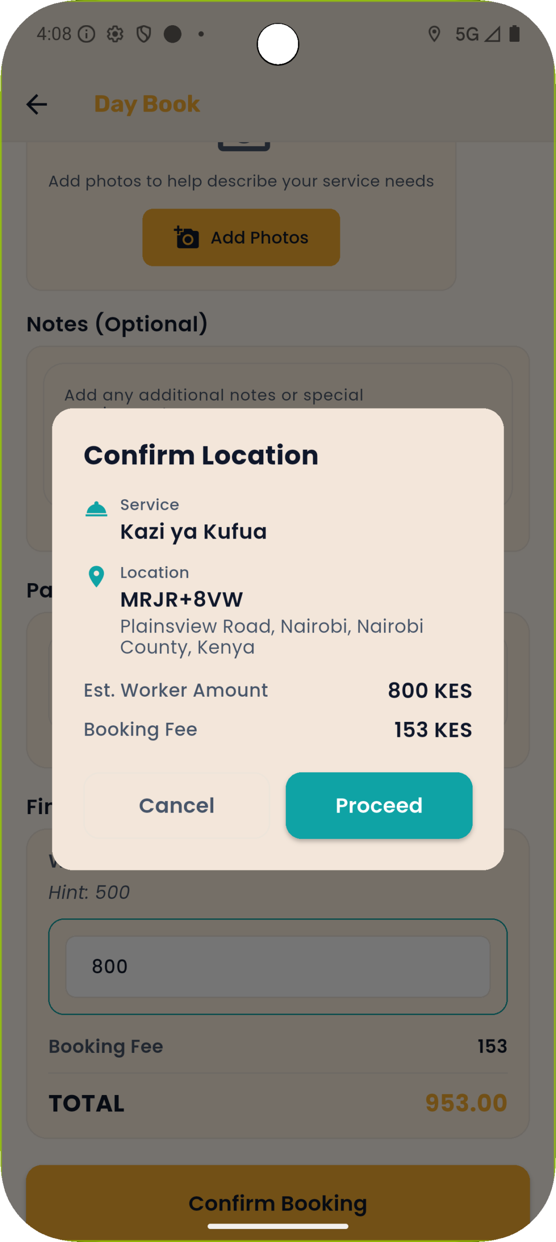 Vebarua Client App screenshot