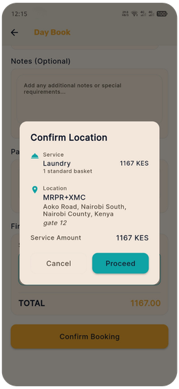 Vebarua Client App screenshot