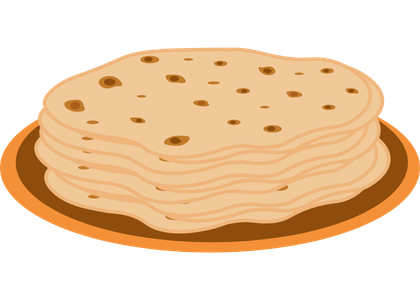 Cooking chapati illustration
