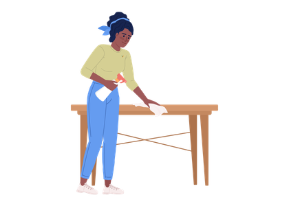 Deep cleaning illustration