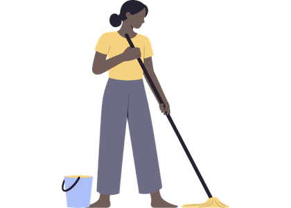 Home cleaning illustration