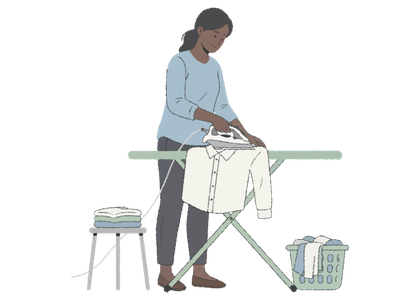Ironing illustration