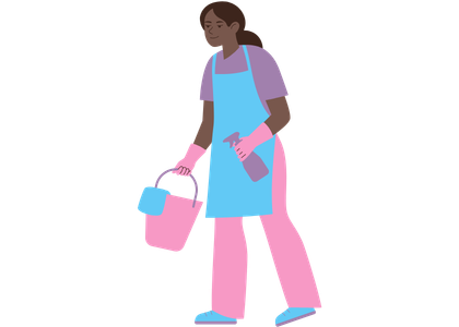 Post renovation cleaning illustration